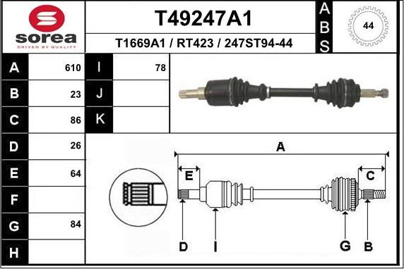 EAI T49247A1 - Pogonska osovina www.molydon.hr