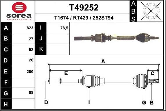 EAI T49252 - Pogonska osovina www.molydon.hr