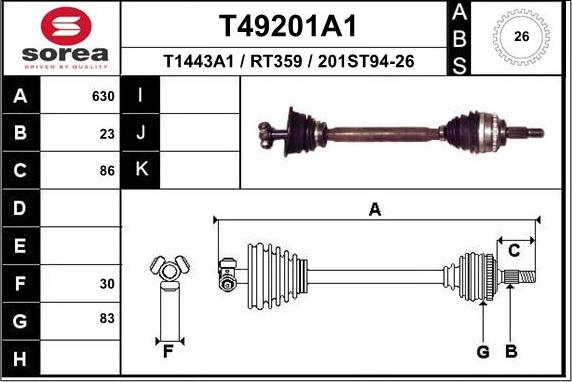 EAI T49201A1 - Pogonska osovina www.molydon.hr