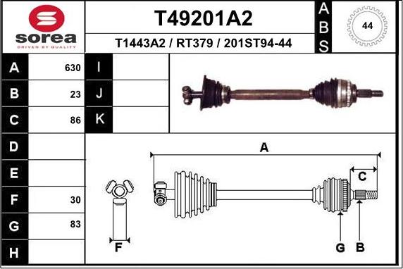 EAI T49201A2 - Pogonska osovina www.molydon.hr