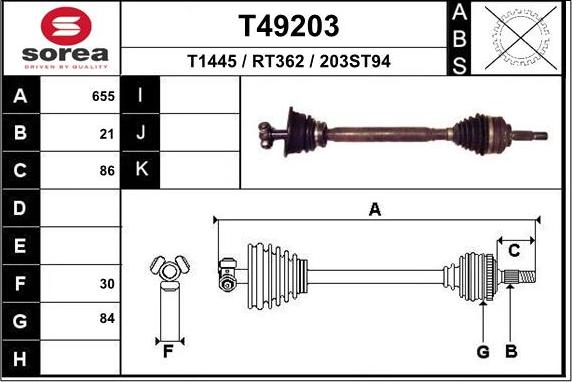 EAI T49203 - Pogonska osovina www.molydon.hr