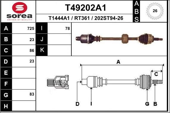 EAI T49202A1 - Pogonska osovina www.molydon.hr