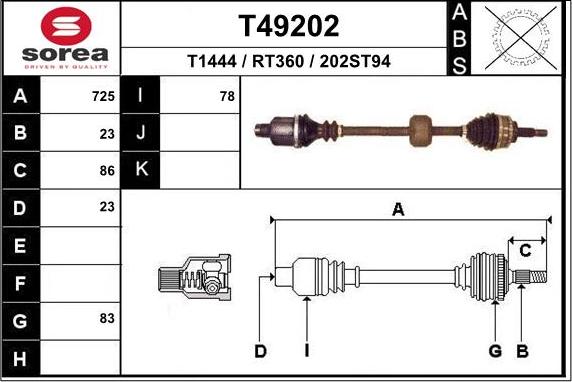 EAI T49202 - Pogonska osovina www.molydon.hr