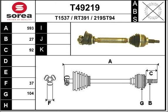 EAI T49219 - Pogonska osovina www.molydon.hr