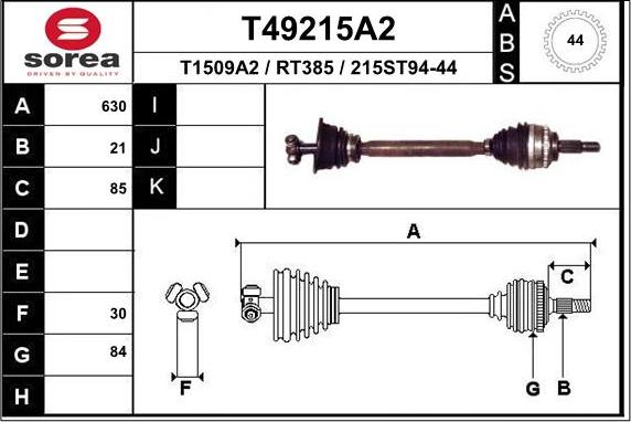 EAI T49215A2 - Pogonska osovina www.molydon.hr