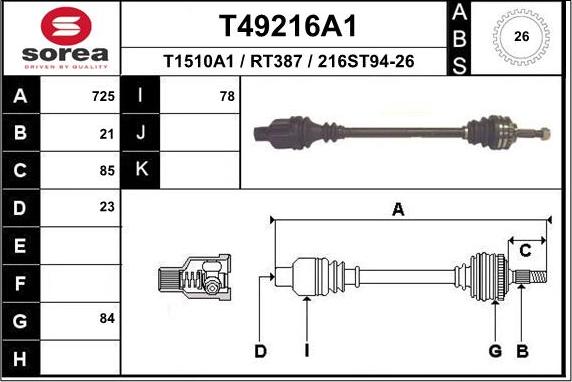 EAI T49216A1 - Pogonska osovina www.molydon.hr