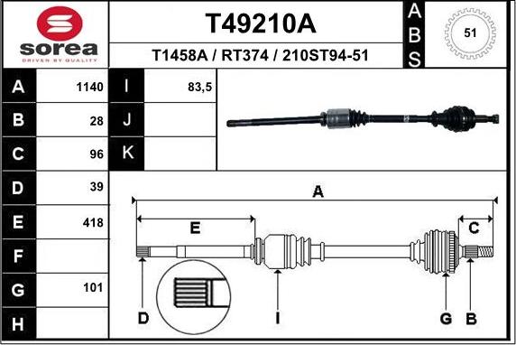 EAI T49210A - Pogonska osovina www.molydon.hr