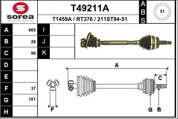 EAI T49211A - Pogonska osovina www.molydon.hr