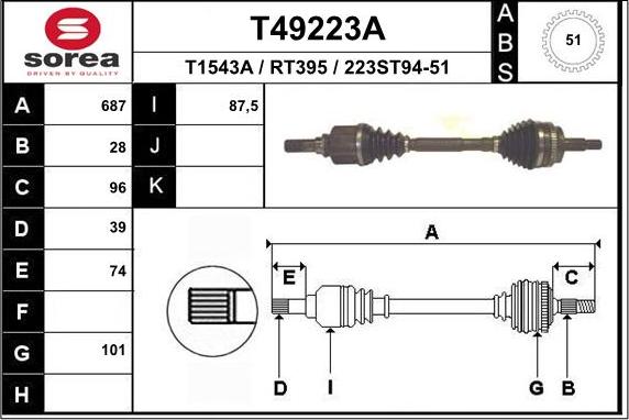 EAI T49223A - Pogonska osovina www.molydon.hr