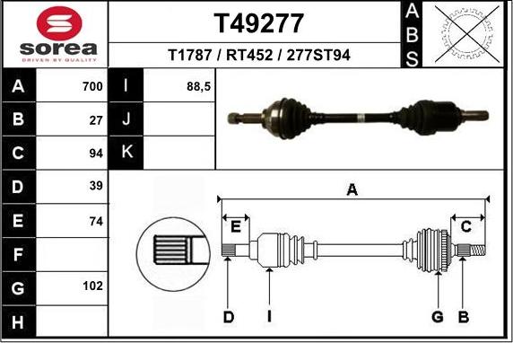 EAI T49277 - Pogonska osovina www.molydon.hr