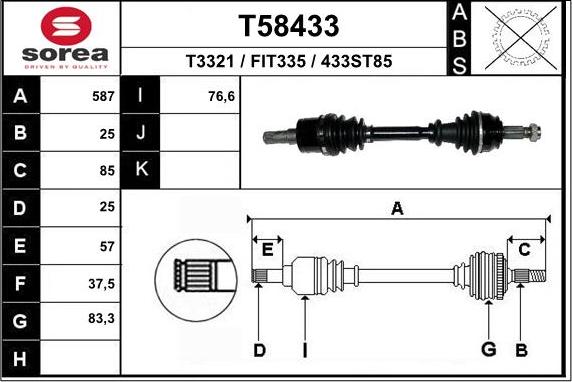 EAI T58433 - Pogonska osovina www.molydon.hr