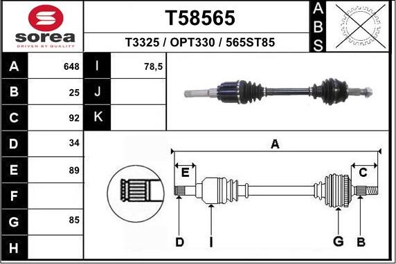 EAI T58565 - Pogonska osovina www.molydon.hr