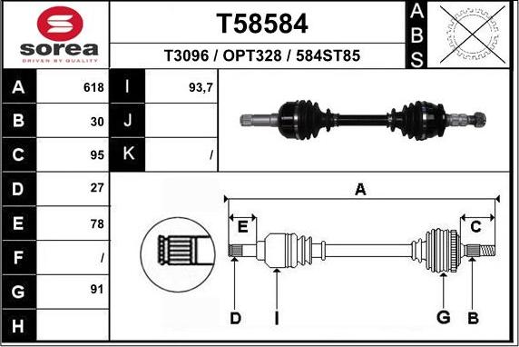 EAI T58584 - Pogonska osovina www.molydon.hr