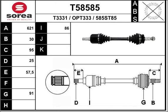 EAI T58585 - Pogonska osovina www.molydon.hr