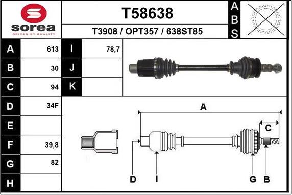 EAI T58638 - Pogonska osovina www.molydon.hr