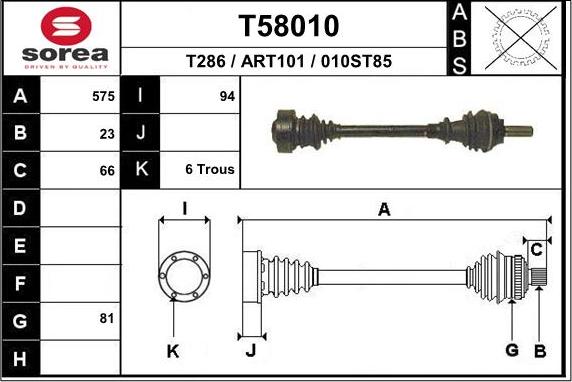 EAI T58010 - Pogonska osovina www.molydon.hr