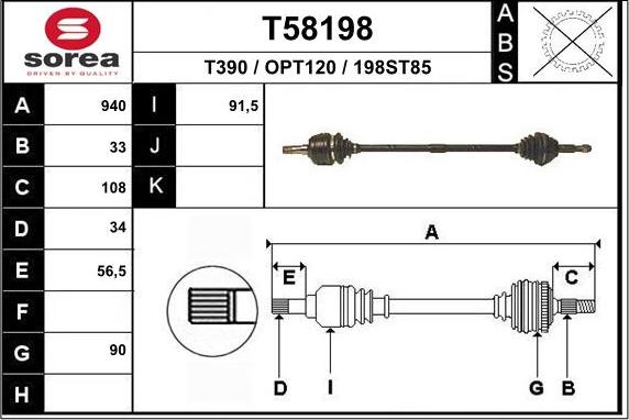 EAI T58198 - Pogonska osovina www.molydon.hr