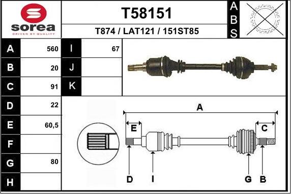 EAI T58151 - Pogonska osovina www.molydon.hr