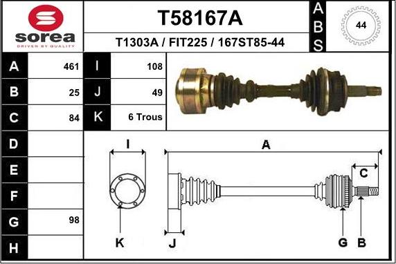 EAI T58167A - Pogonska osovina www.molydon.hr