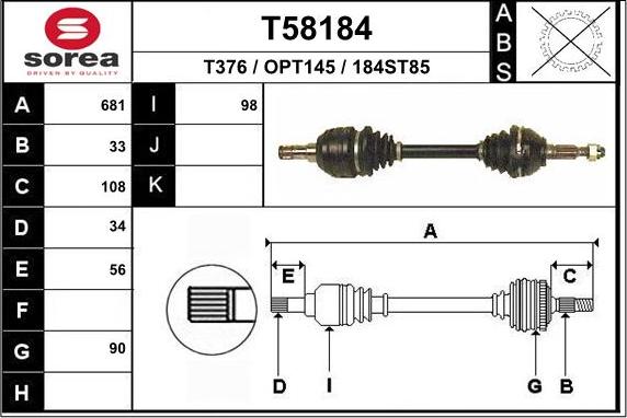 EAI T58184 - Pogonska osovina www.molydon.hr