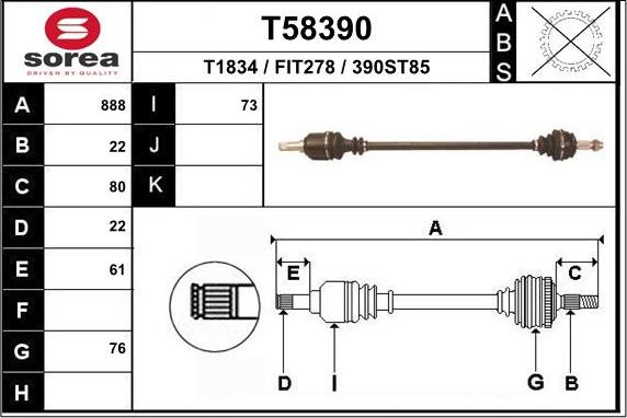 EAI T58390 - Pogonska osovina www.molydon.hr