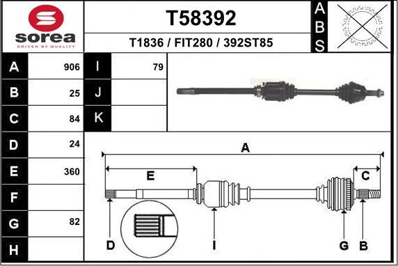 EAI T58392 - Pogonska osovina www.molydon.hr