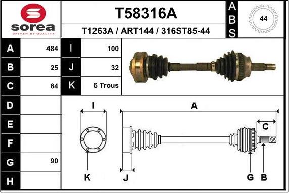 EAI T58316A - Pogonska osovina www.molydon.hr