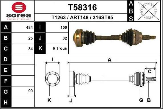 EAI T58316 - Pogonska osovina www.molydon.hr