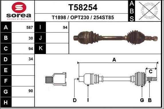 EAI T58254 - Pogonska osovina www.molydon.hr