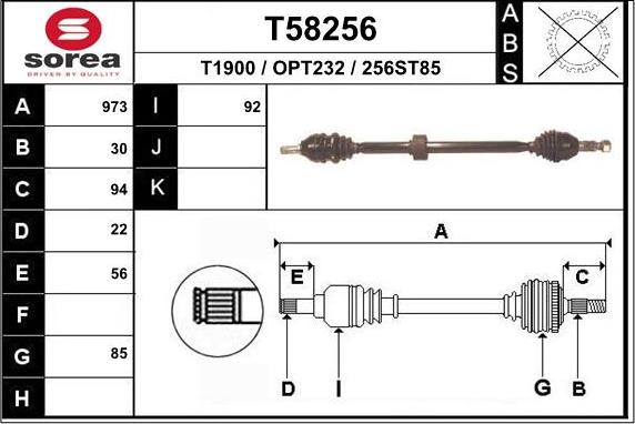 EAI T58256 - Pogonska osovina www.molydon.hr