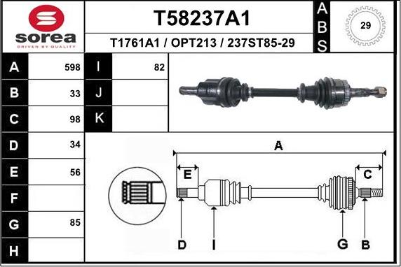 EAI T58237A1 - Pogonska osovina www.molydon.hr