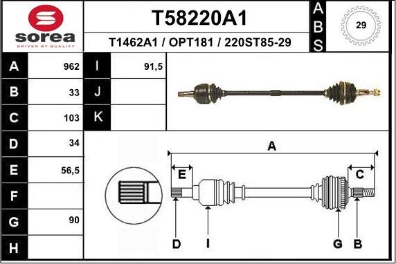 EAI T58220A1 - Pogonska osovina www.molydon.hr