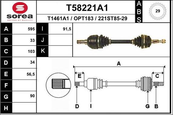 EAI T58221A1 - Pogonska osovina www.molydon.hr