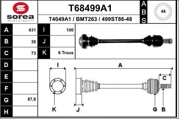 EAI T68499A1 - Pogonska osovina www.molydon.hr