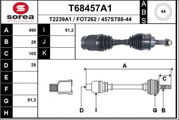 EAI T68457A1 - Pogonska osovina www.molydon.hr