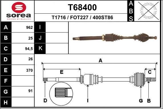 EAI T68400 - Pogonska osovina www.molydon.hr