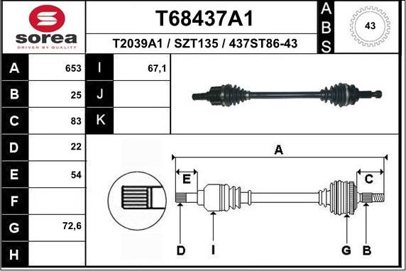 EAI T68437A1 - Pogonska osovina www.molydon.hr