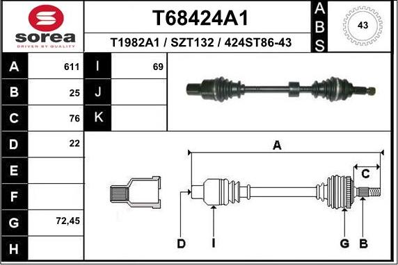 EAI T68424A1 - Pogonska osovina www.molydon.hr