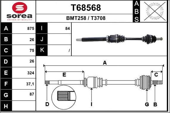 EAI T68568 - Pogonska osovina www.molydon.hr