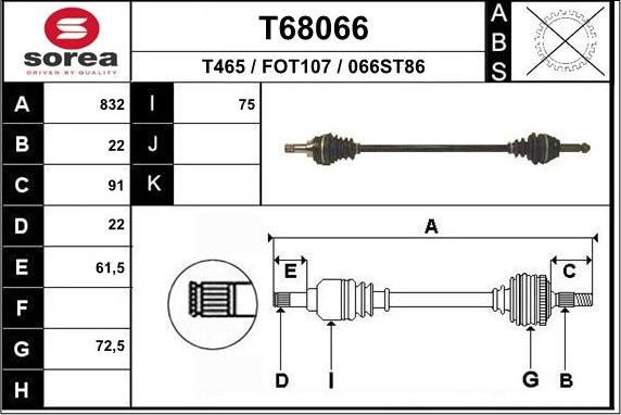 EAI T68066 - Pogonska osovina www.molydon.hr