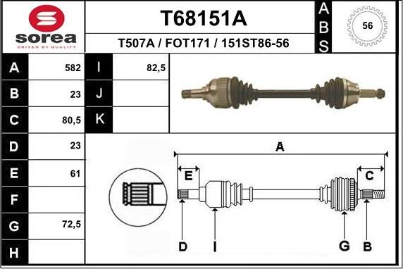 EAI T68151A - Pogonska osovina www.molydon.hr