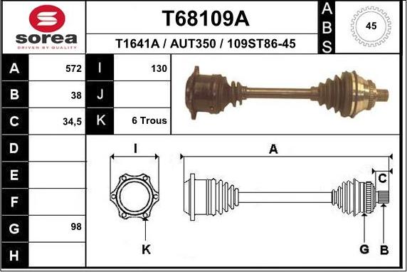 EAI T68109A - Pogonska osovina www.molydon.hr