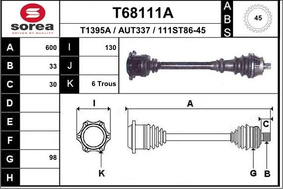 EAI T68111A - Pogonska osovina www.molydon.hr