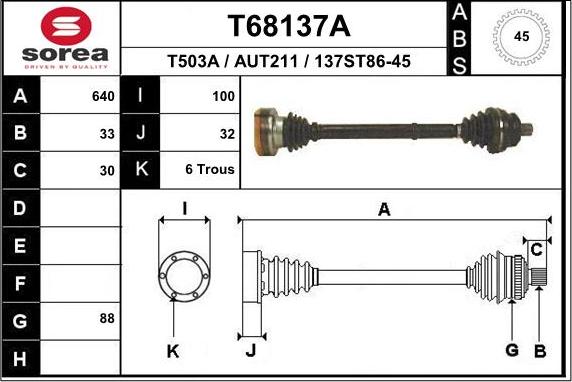 EAI T68137A - Pogonska osovina www.molydon.hr