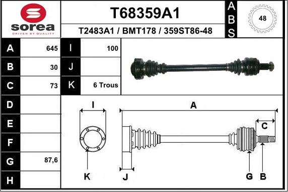 EAI T68359A1 - Pogonska osovina www.molydon.hr