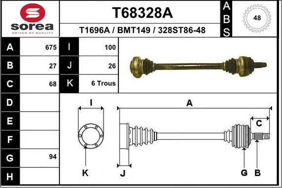 EAI T68328A - Pogonska osovina www.molydon.hr