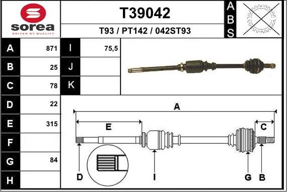 EAI T39042 - Pogonska osovina www.molydon.hr