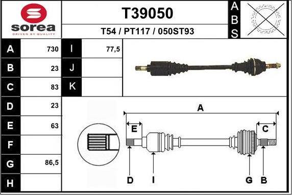 EAI T39050 - Pogonska osovina www.molydon.hr