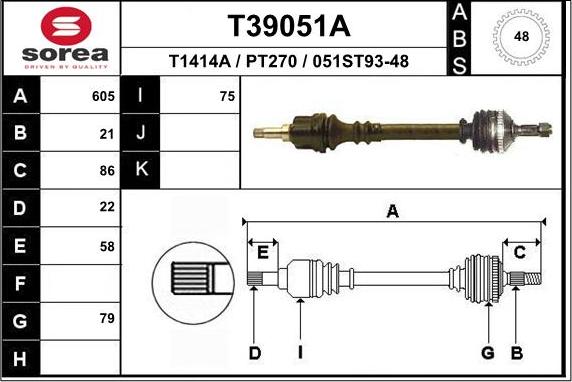 EAI T39051A - Pogonska osovina www.molydon.hr