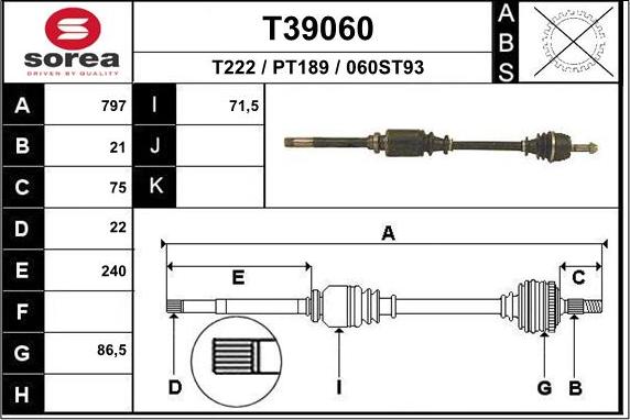 EAI T39060 - Pogonska osovina www.molydon.hr